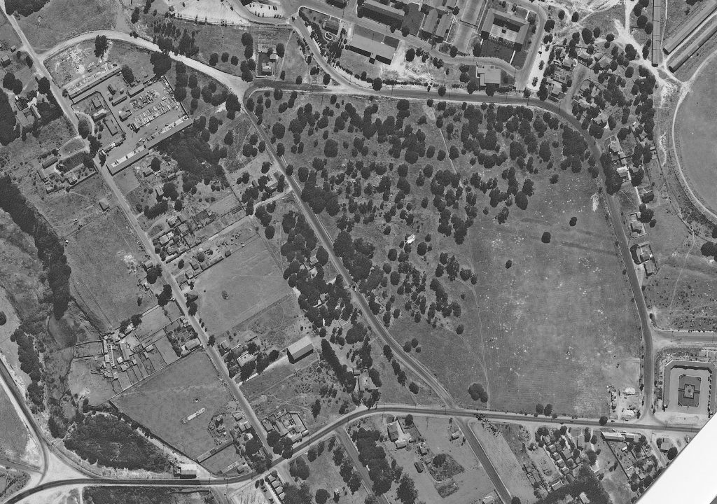 1945 aerial photograph courtesy of UC Santa Barbara Library, Special Collections.