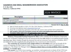CONA Invoice 2026